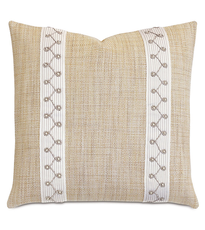 Lilo Embroidered Border Decorative Pillow