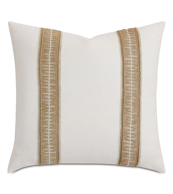 Sanders Jute Border Decorative Pillow