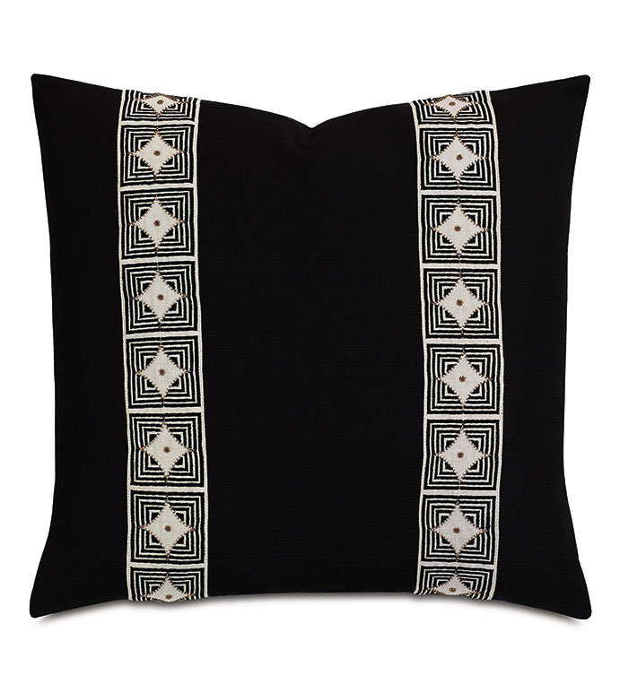 Cadenza Geometric Border Decorative Pillow