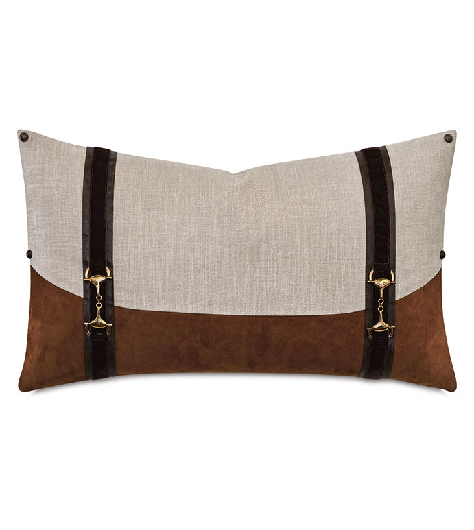 EQUESTRIAN COLORBLOCK DECORATIVE PILLOW