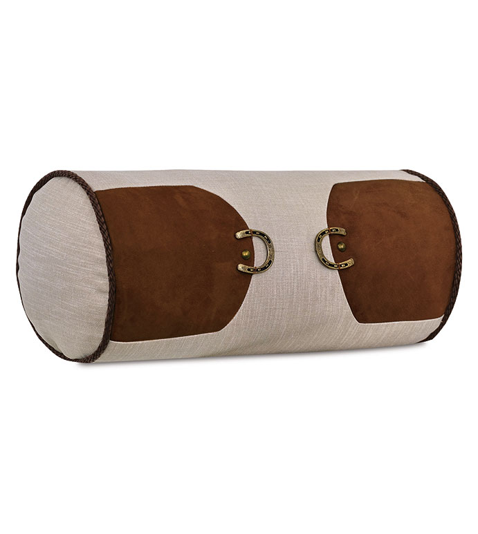 EQUESTRIAN HORSESHOE STUD DECORATIVE PILLOW