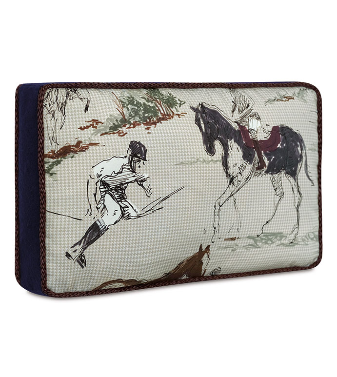 EQUESTRIAN PRINT DECORATIVE PILLOW