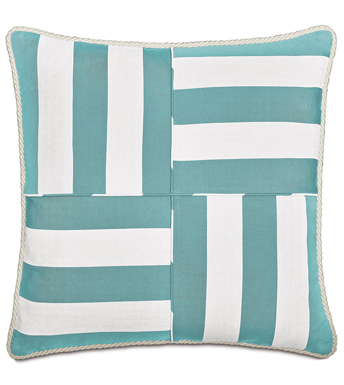 RIPTIDE GEOMETRIC DECORATIVE PILLOW IN ARCTIC