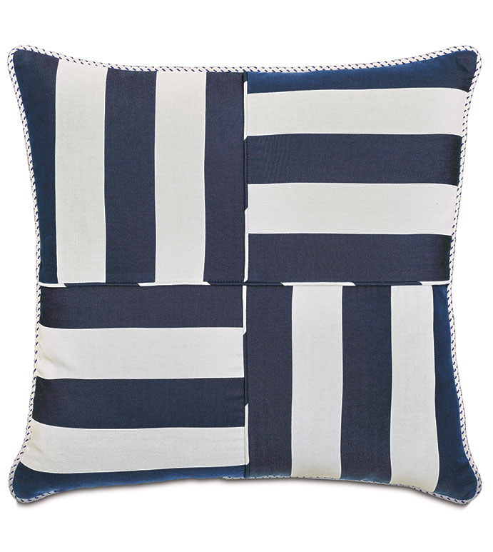 RIPTIDE GEOMETRIC DECORATIVE PILLOW IN INDIGO