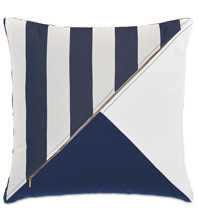 WICKING COLORBLOCK DECORATIVE PILLOW IN INDIGO