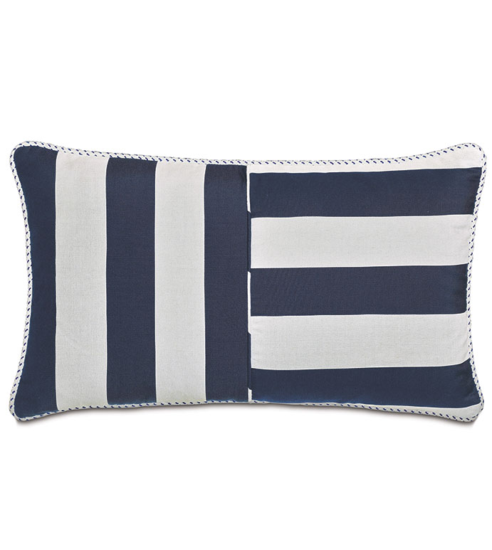 RIPTIDE STRIPED DECORATIVE POLLOW IN INDIGO