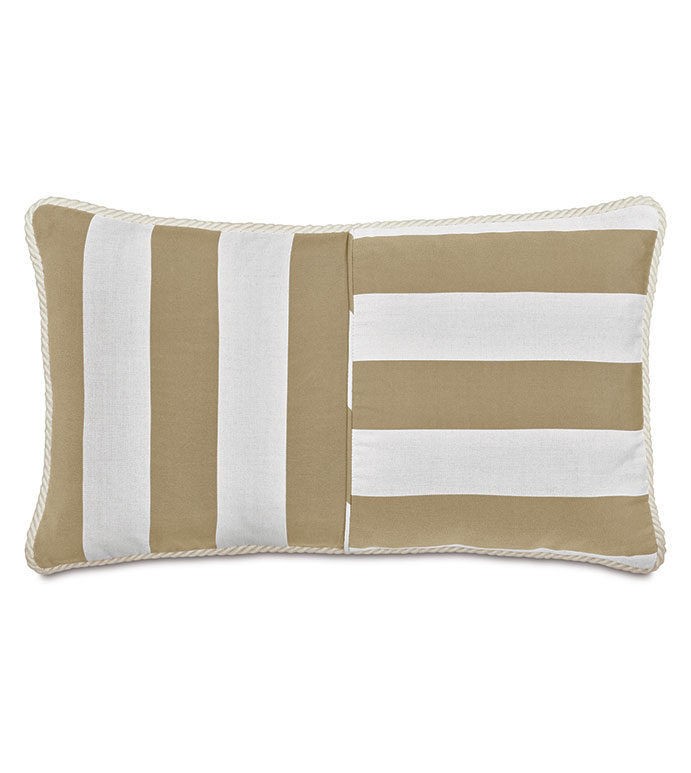 RIPTIDE STRIPED DECORATIVE POLLOW IN KHAKI