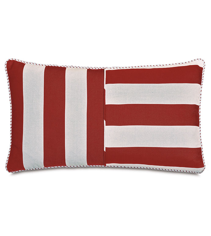 RIPTIDE STRIPED DECORATIVE POLLOW IN RED