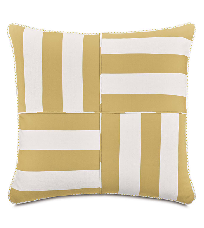 RIPTIDE GEOMETRIC DECORATIVE PILLOW IN SUNSHINE