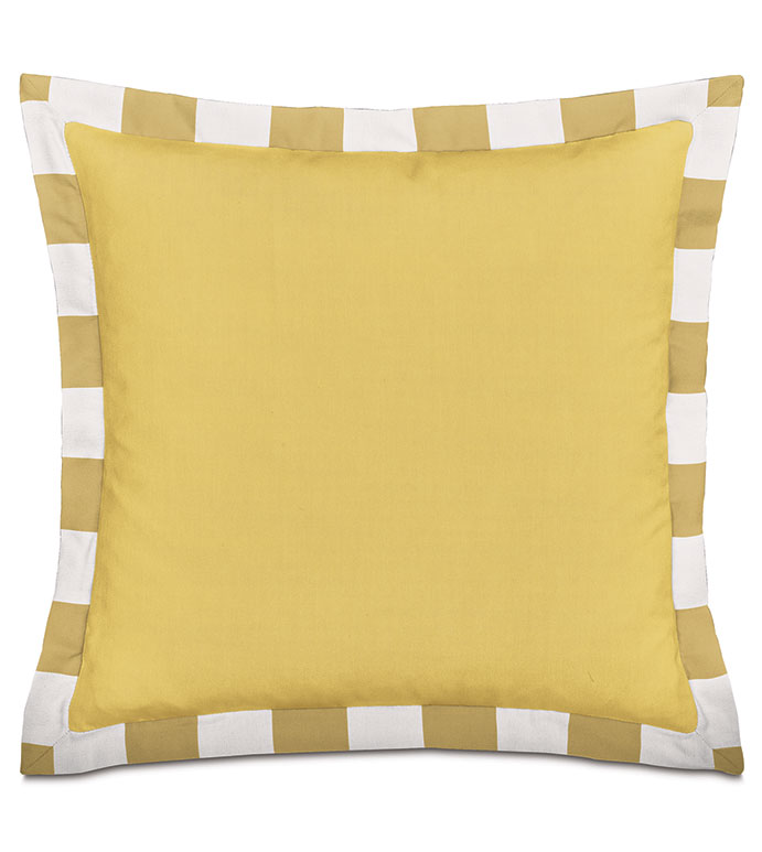 SAIL FLANGE DECORATIVE PILLOW IN YELLOW