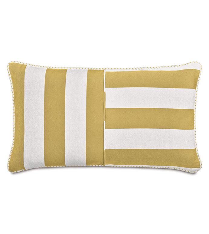 RIPTIDE STRIPED DECORATIVE POLLOW IN SUNSHINE