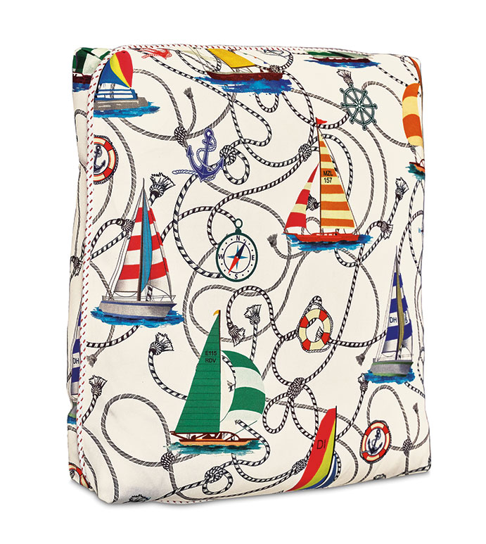 SARDINIA NAUTICAL DECORATIVE PILLOW IN CLOUD