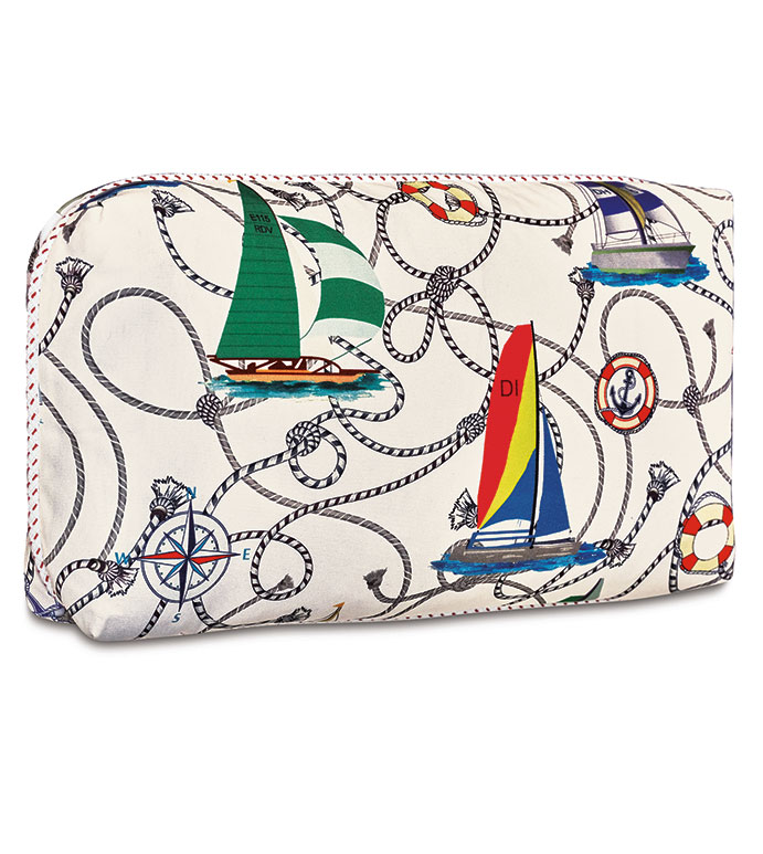 SARDINIA NAUTICAL DECORATIVE PILLOW IN CLOUD