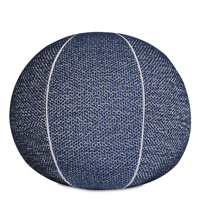 DOWNWIND SPHERICAL DECORATIVE PILLOW IN DENIM