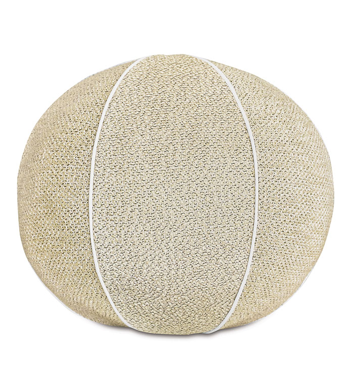 DOWNWIND SPHERICAL DECORATIVE PILLOW IN CREAM
