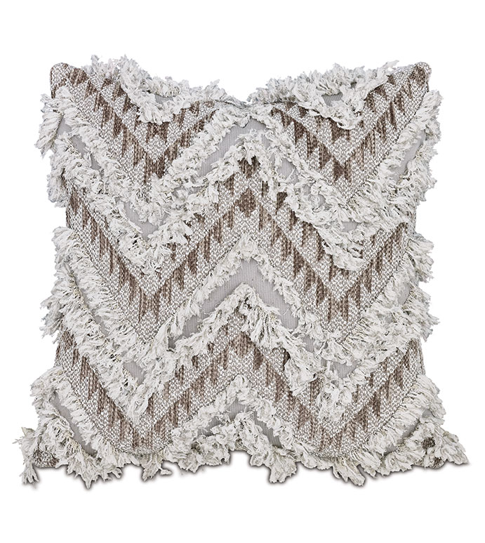 KEISHI WOVEN DECORATIVE PILLOW IN SLATE