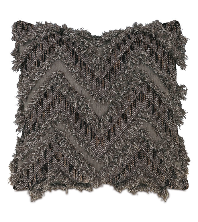 KEISHI WOVEN DECORATIVE PILLOW IN GRAPHITE