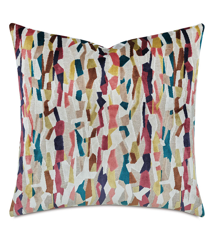 NERETVA GEOMETRIC DECORATIVE PILLOW IN CONFETTI