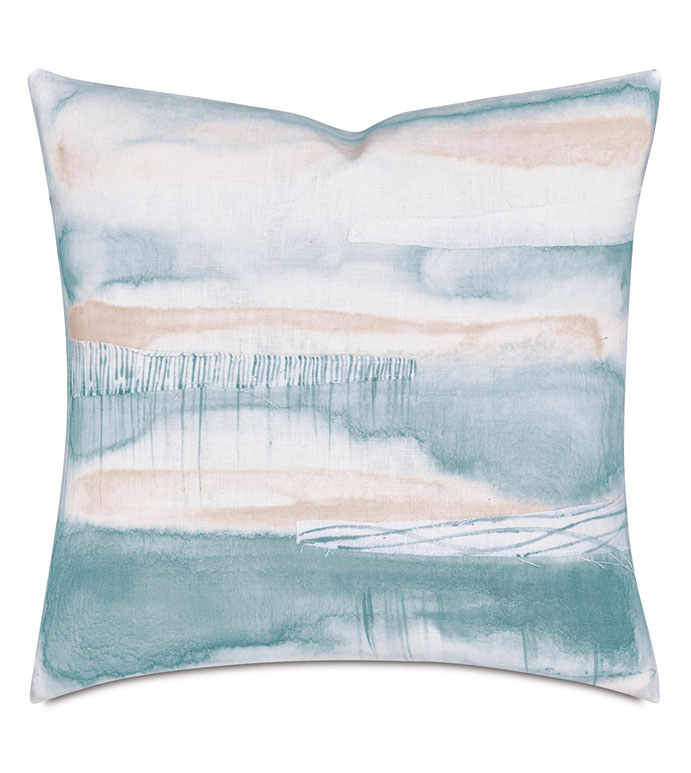 PALETTE HAND PAINTED DECORATIVE PILLOW IN PASTEL