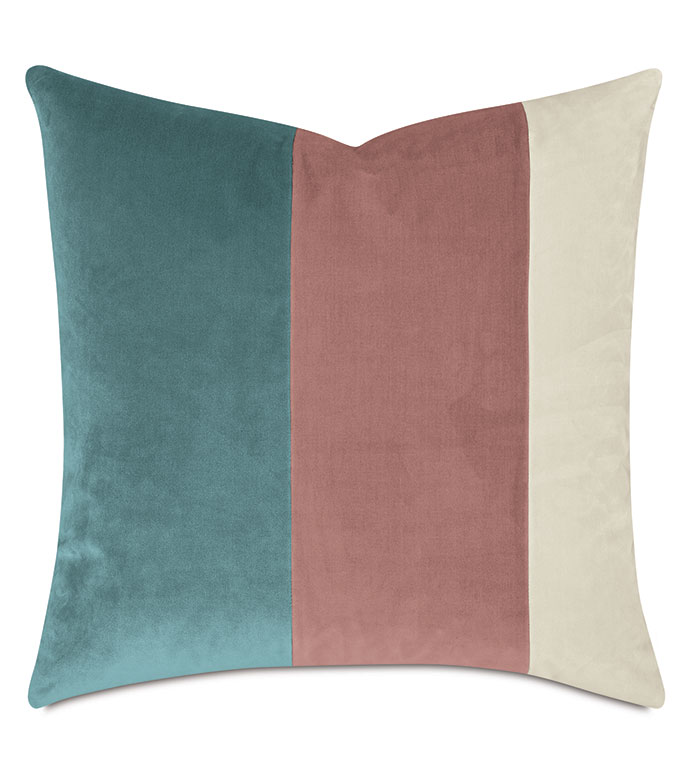 PALETTE VELVET DECORATIVE PILLOW IN PASTEL