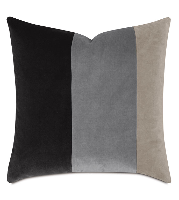 PALETTE VELVET DECORATIVE PILLOW IN SMOKE
