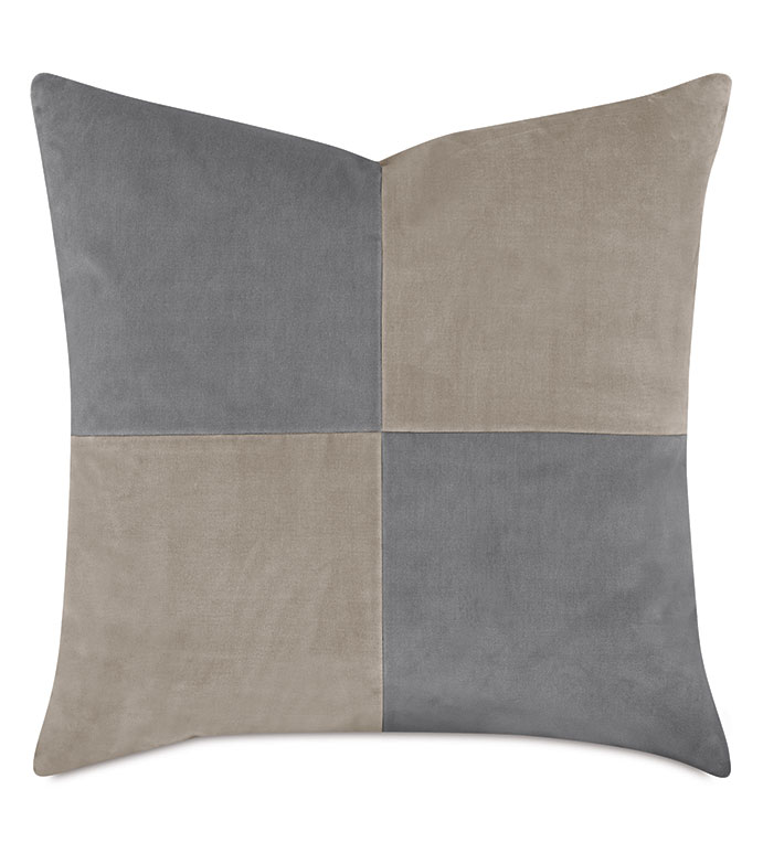 UMA COLORBLOCK DECORATIVE PILLOW IN GREIGE