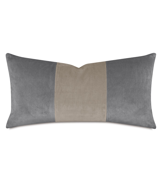 UMA COLORBLOCK DECORATIVE PILLOW IN GREIGE