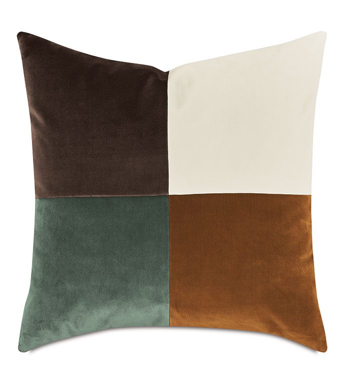 UMA COLORBLOCK DECORATIVE PILLOW IN FOREST