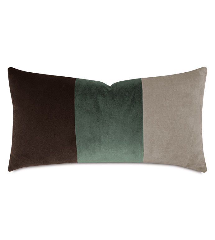 UMA COLORBLOCK DECORATIVE PILLOW IN RUSTIC FOREST