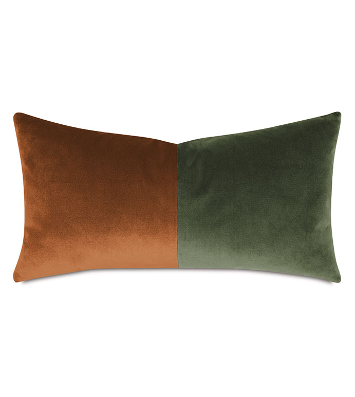UMA COLORBLOCK DECORATIVE PILLOW IN EARTH TONE