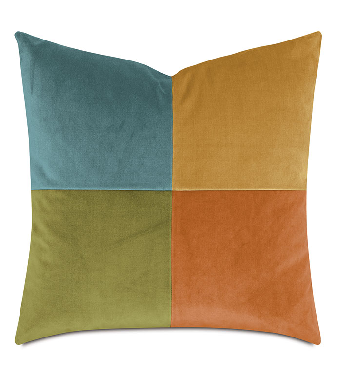 UMA COLORBLOCK DECORATIVE PILLOW IN NEON
