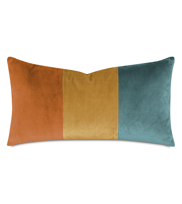 UMA COLORBLOCK DECORATIVE PILLOW IN NEON