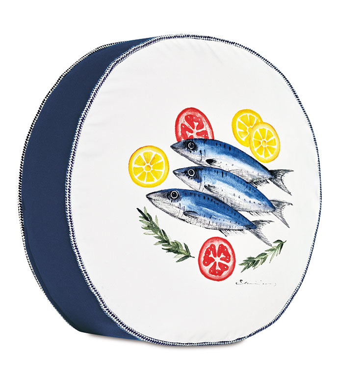MEDITERRANEAN SARDINES DECORATIVE PILLOW