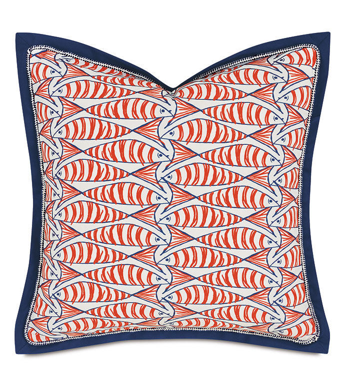 BOQUERONES SARDINES DECORATIVE PILLOW IN PAPAYA