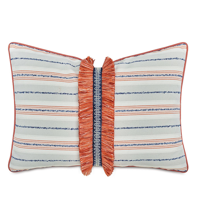 WELLERMAN FRINGE DECORATIVE PILLOW IN CORAL