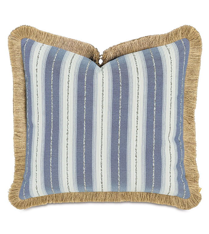 WELLERMAN STRIPED DECORATIVE PILLOW IN COASTAL