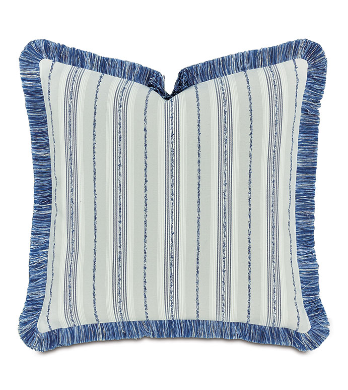 WELLERMAN STRIPED DECORATIVE PILLOW IN NAVY