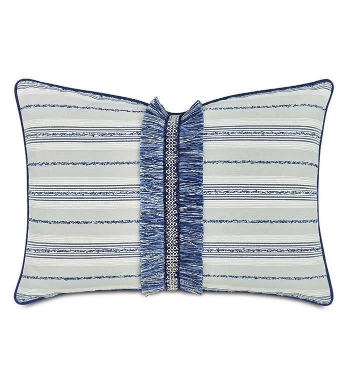 WELLERMAN FRINGE DECORATIVE PILLOW IN NAVY