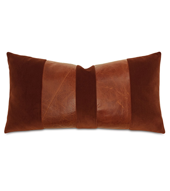 Oriel Stripe Decorative Pillow In Cognac Eastern Accents