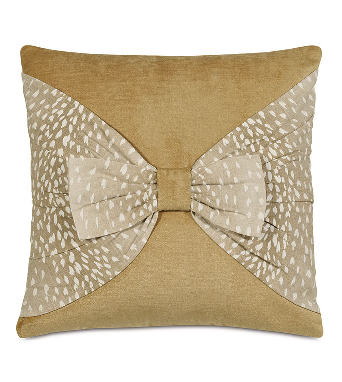 Tinsel Bow Decorative Pillow