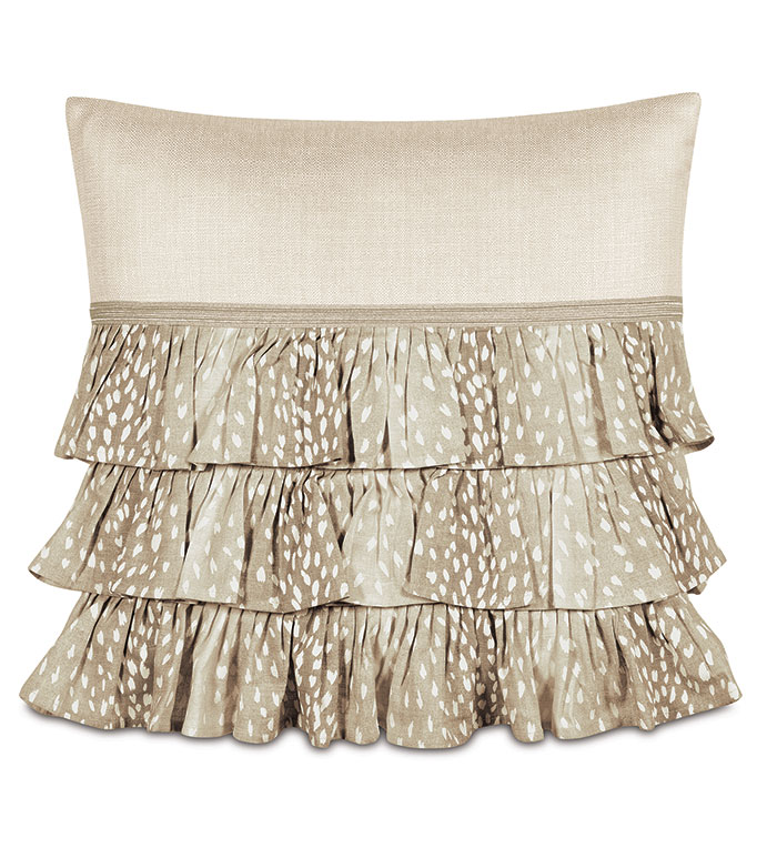 Tinsel Ruffle Decorative Pillow