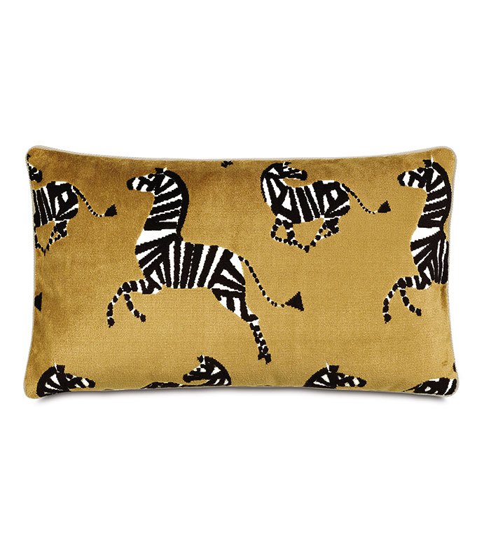 Tenenbaum Zebra Decorative Pillow in Honey