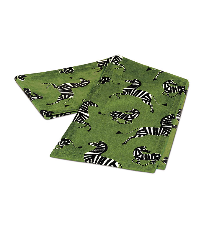 Tenenbaum Zebra Table Runner in Sage