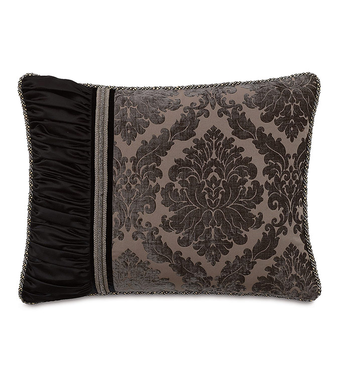 Isadora Charcoal Standard Sham (Left)