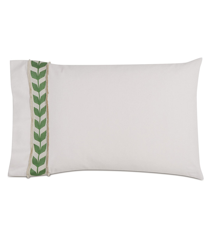 Akela Leaf Standard Sham In Green (Left)