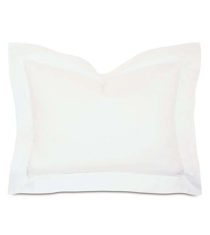 Roma Sateen Standard Sham in White