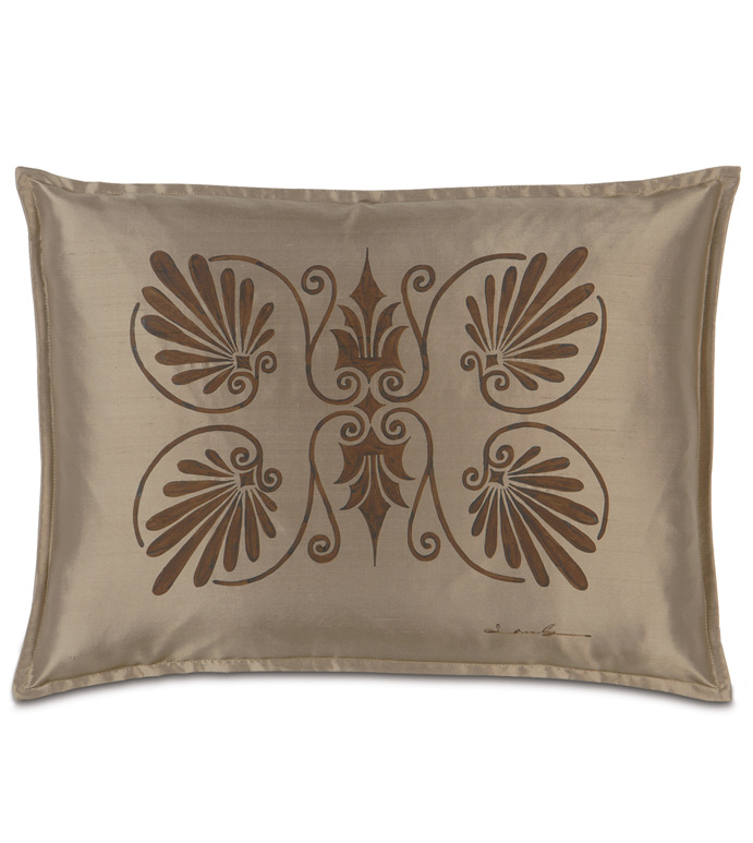 Anthemion Taupe/Brown Standard Sham