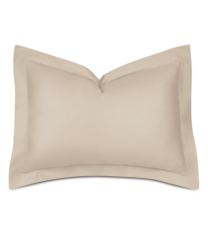 Deluca Sateen Standard Sham in Almond