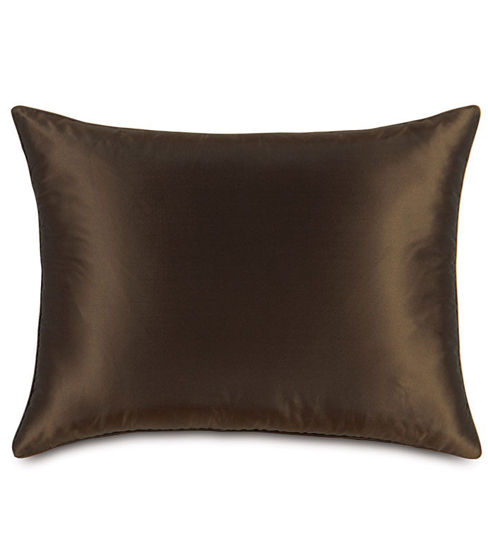 Freda Taffeta Standard Sham in Chocolate