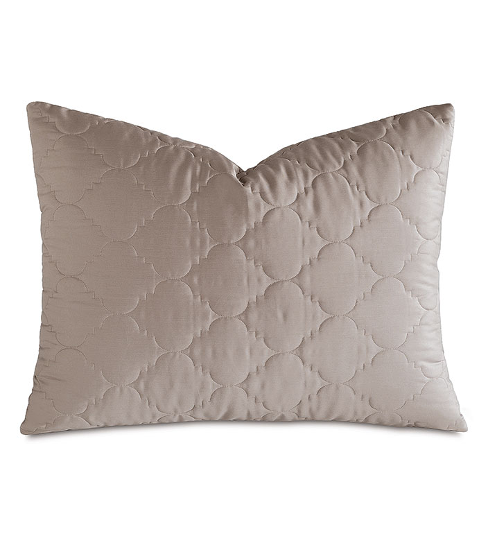 Viola Quilted Standard Sham in Fawn